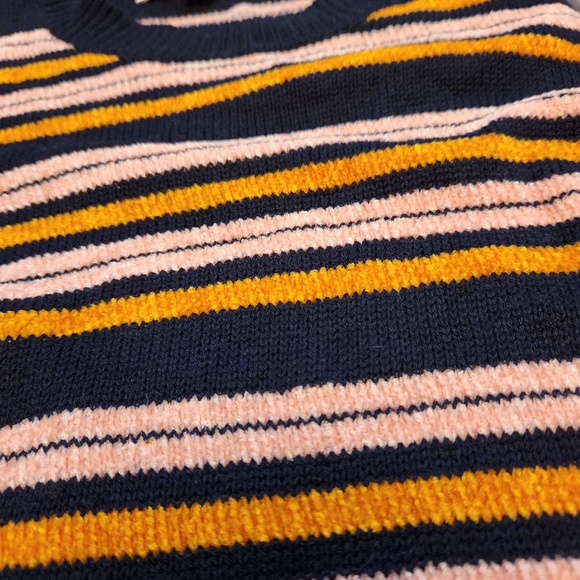 LOFT Cold Shoulder Striped Sweater - Picture 2 of 4